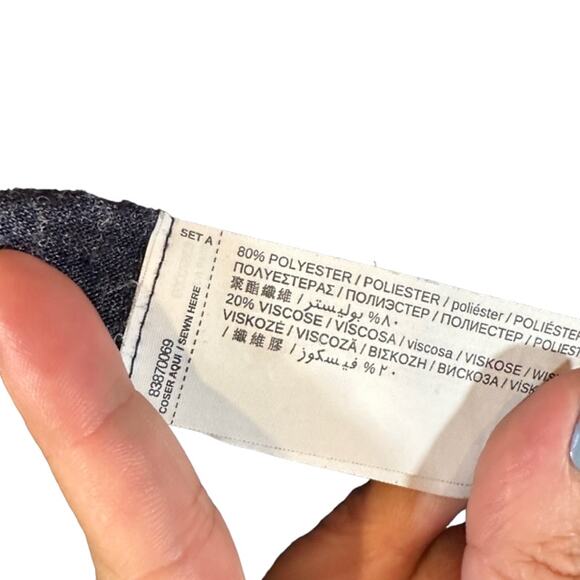 Mango Navy Blue 1/2 Sleeve Knit Casual Pullover Blouse Women Sz S - Picture 7 of 8